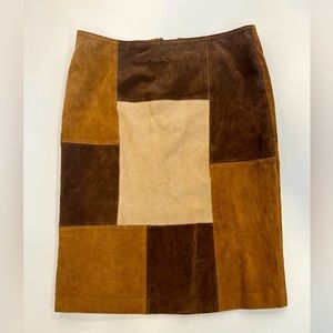Vintage RAMPAGE patchwork suede skirt